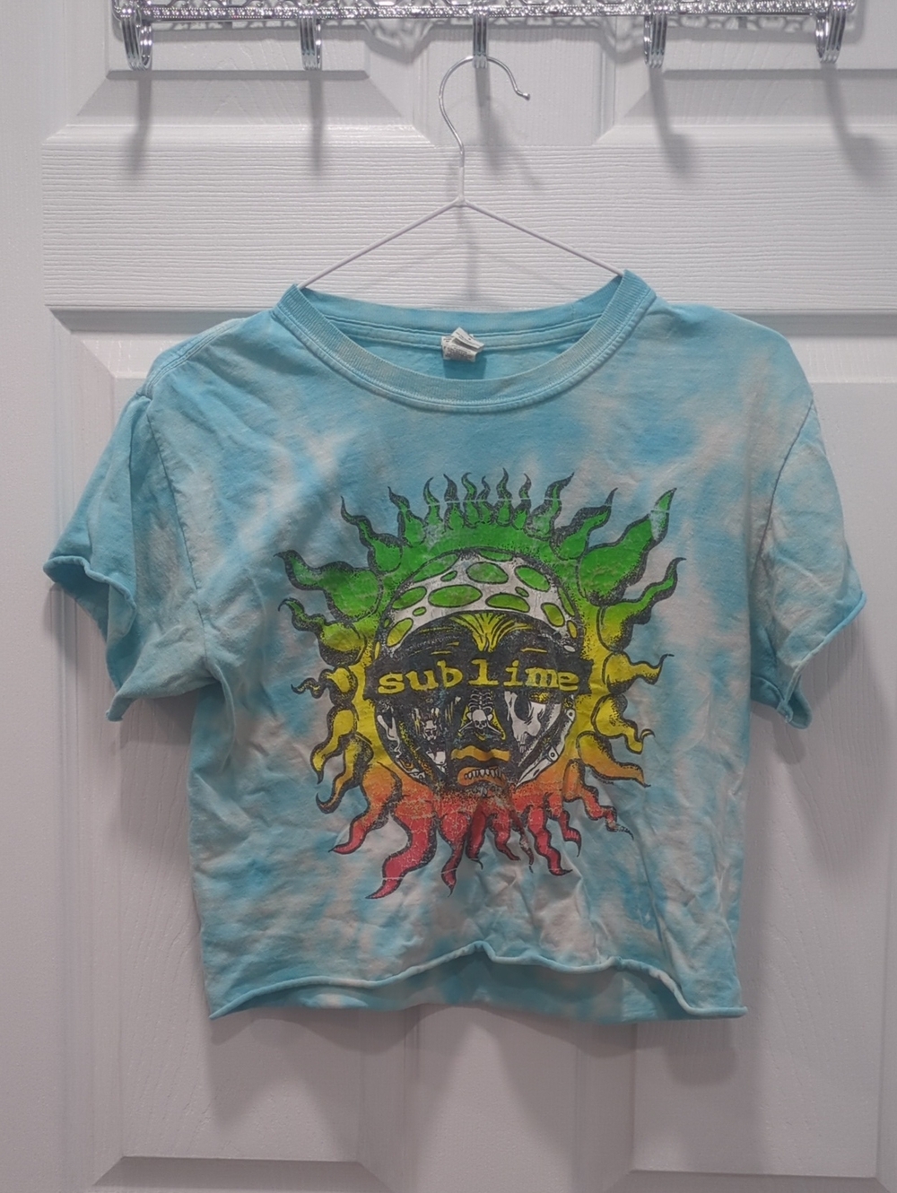 Sublime Band T Shirt. Blue Tie Dye.  Rainbow Colors  🌈